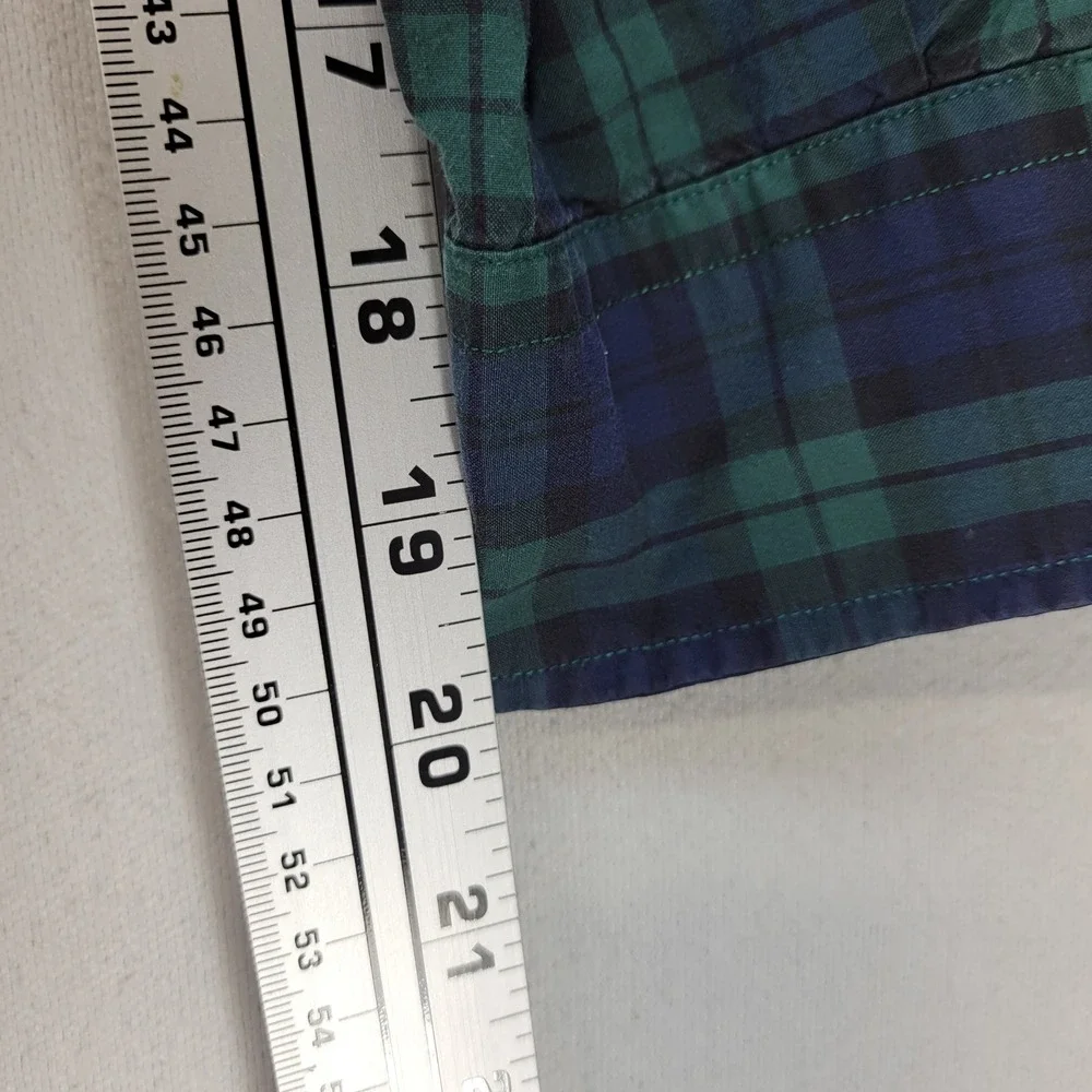 Ralph Lauren Button Down Shirt Mens XL Green Plaid Blaire Cotton Long Sleeve